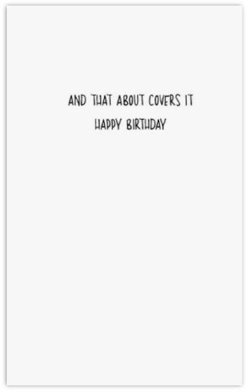 Things You Shouldn't Do Naked - Funny Birthday Card