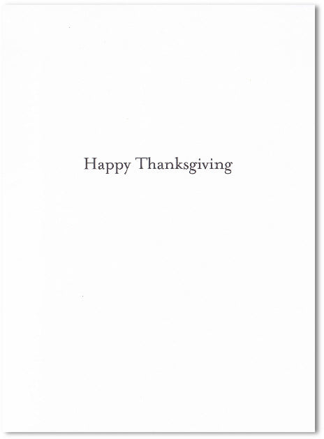 Chickadee & Pear Basket Thanksgiving Card