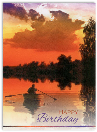 Rowboat Happy Birthday Card