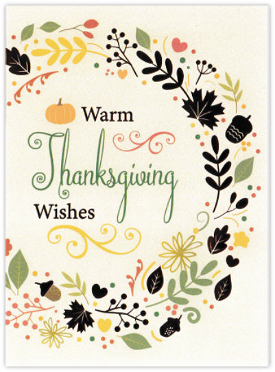 Warm Thanksgiving Wishes Card