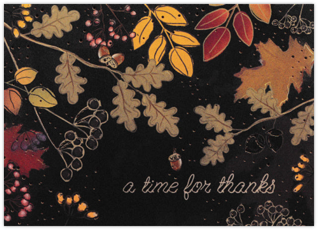 A time for Thanks Thanksgiving Card