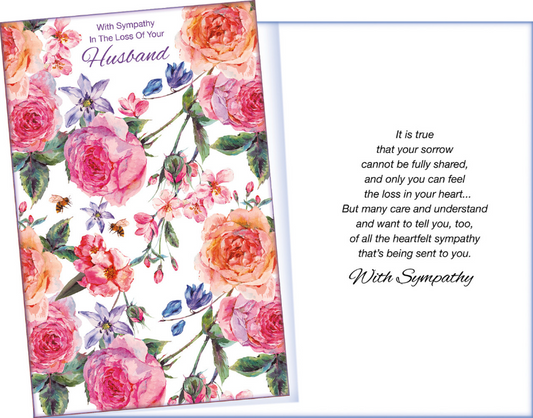 Loss of Husband Sympathy Card