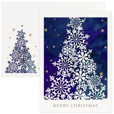 Merry Christmas Tree Laser Cut Card