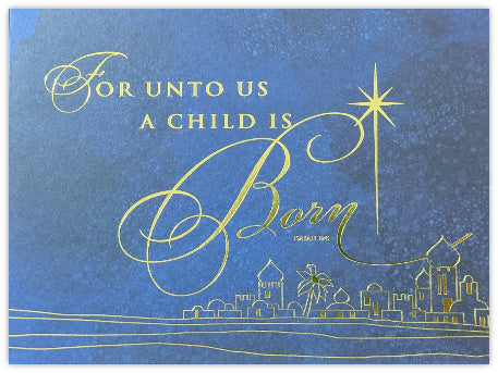 A Child is Born Christmas Card