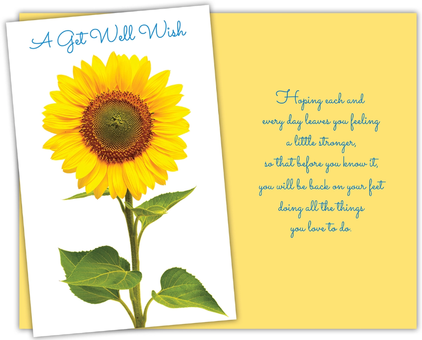 Sunflower Get Well Card