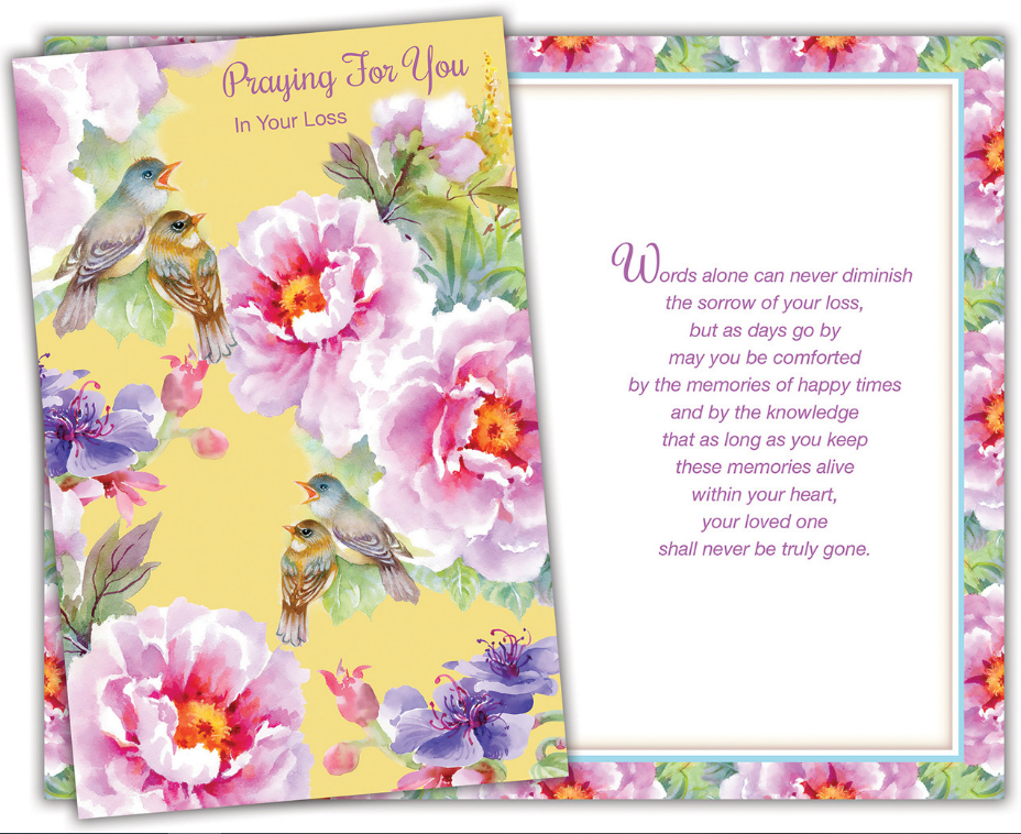 Praying For You In Your Loss Sympathy Card