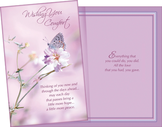 Wishing you Comfort Sympathy Card
