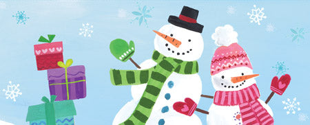 Snowman Family Holiday Pop-Up Panoramic Card