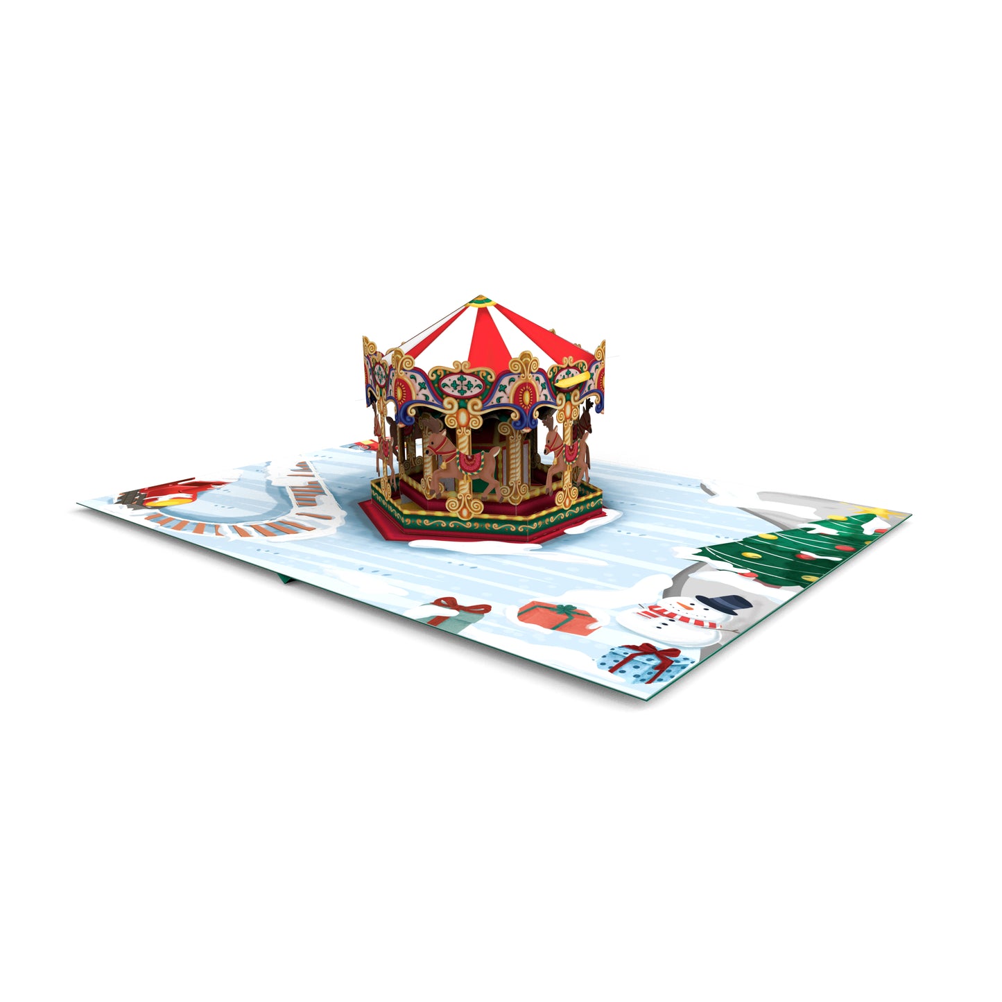 Christmas Carousel Pop-Up Card