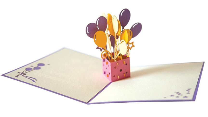 Birthday Balloons Pop-Up Card