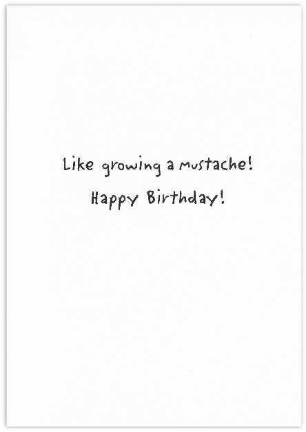 Mustache Humor Birthday Card