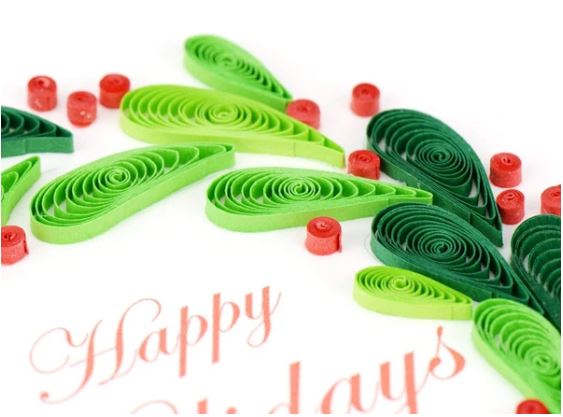 Holiday Wreath Quilling Card