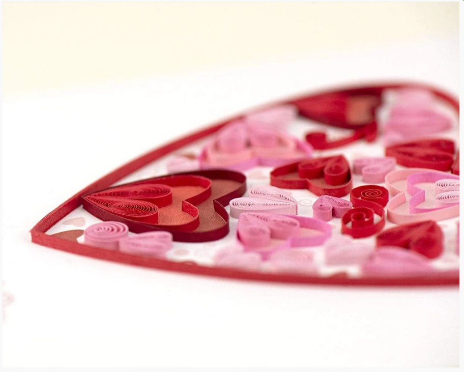 Valentine's Day Heart Quilling Card