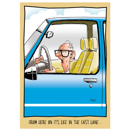 Life in the Fast Lane - Funny Birthday Card