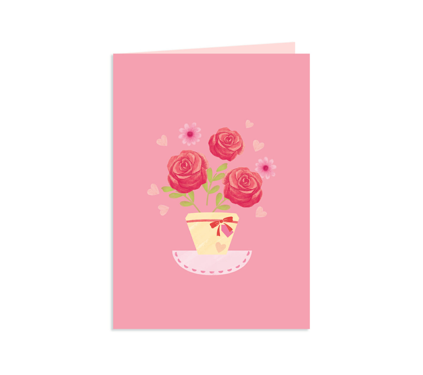 Roses Floral Bouquet Pop-Up Card