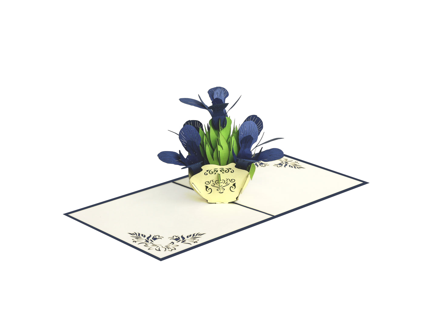 Blue Iris Bouquet Pop-Up Card