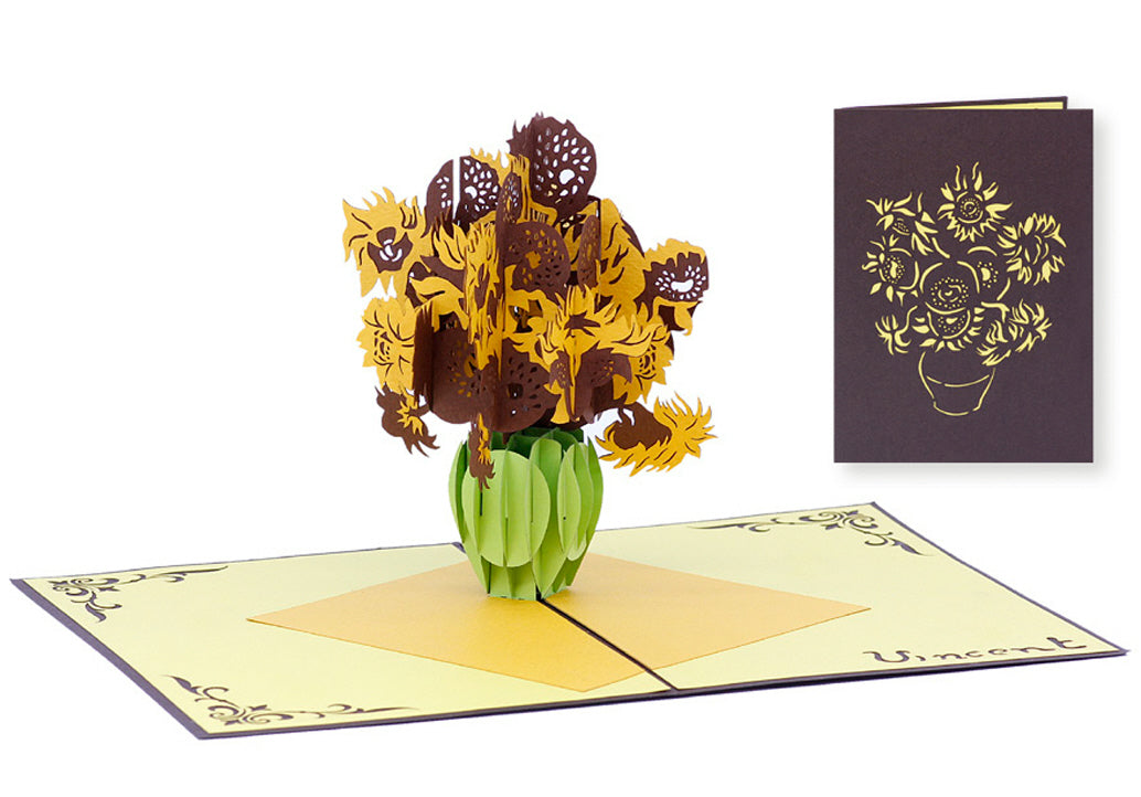 Van Gogh Sunflowers Pop-Up Card