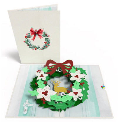 Holiday Wreath Pop-Up Card