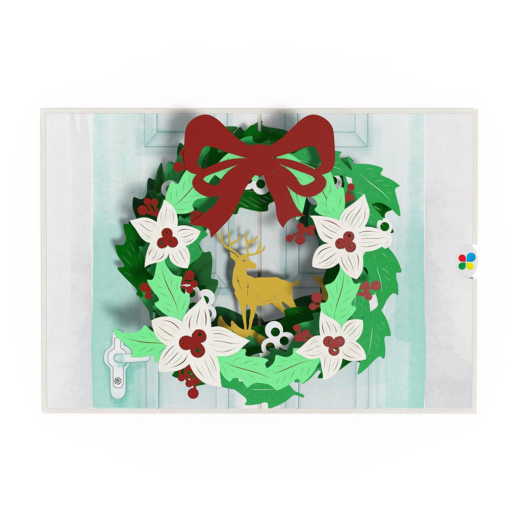 Holiday Wreath Pop-Up Card