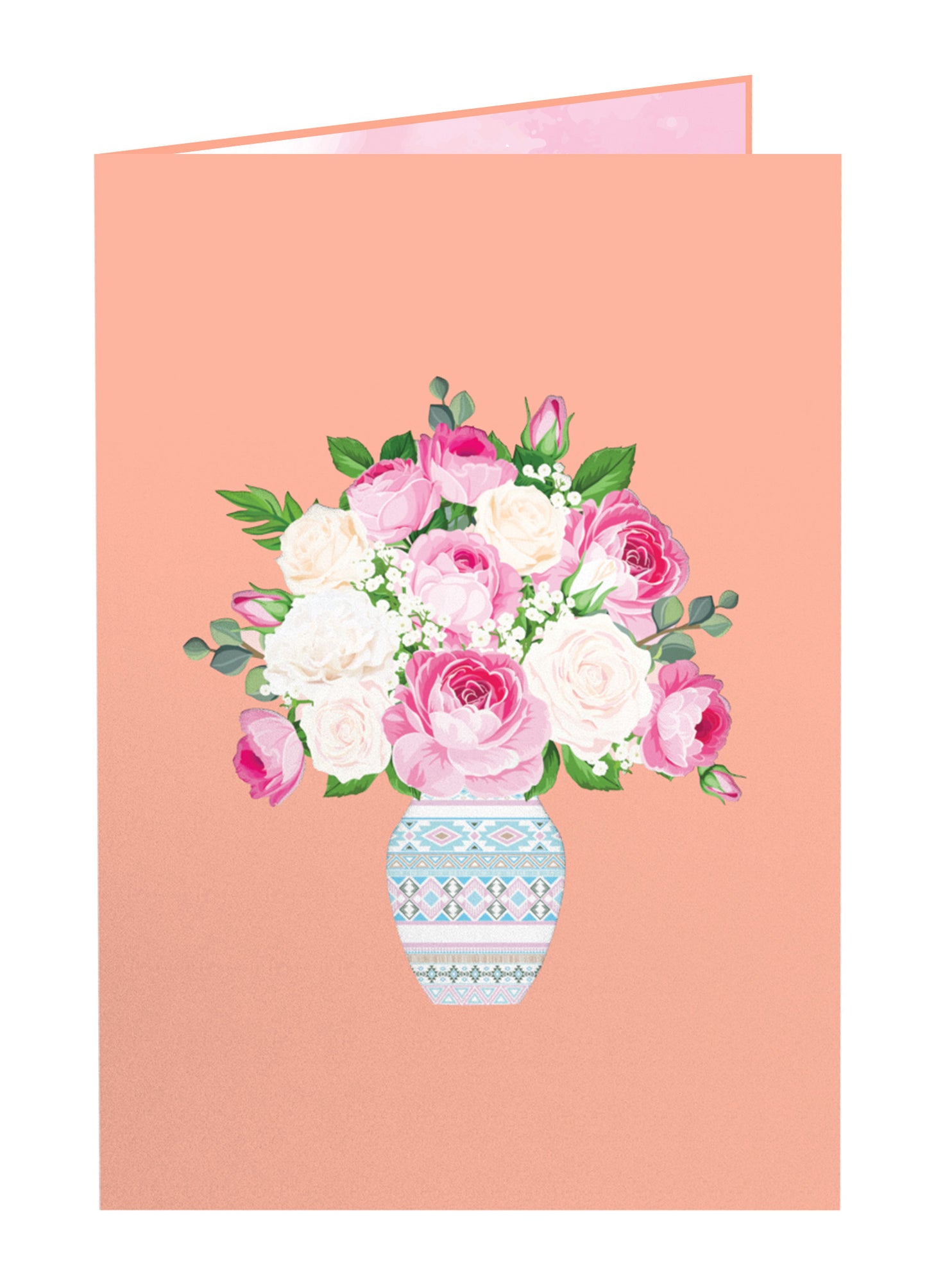 Arranged Rose Bouquet Pop-Up Card