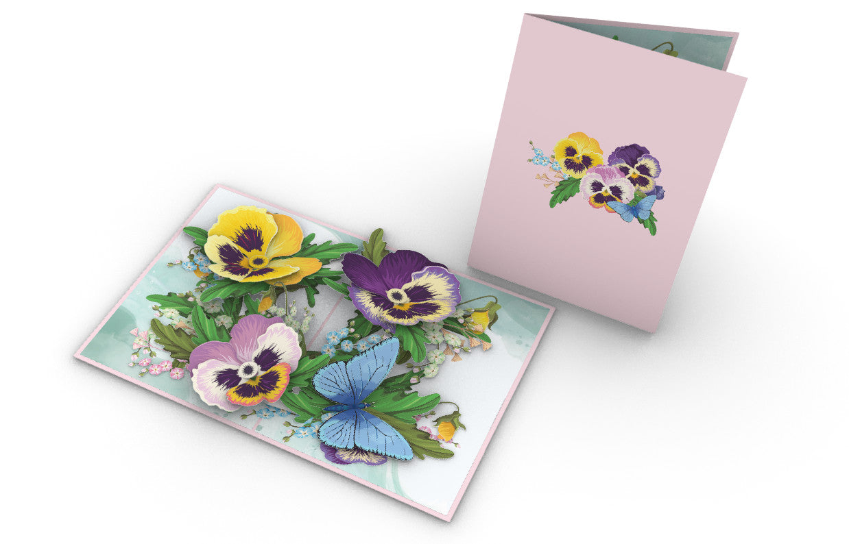 Pansies Pop-Up Card