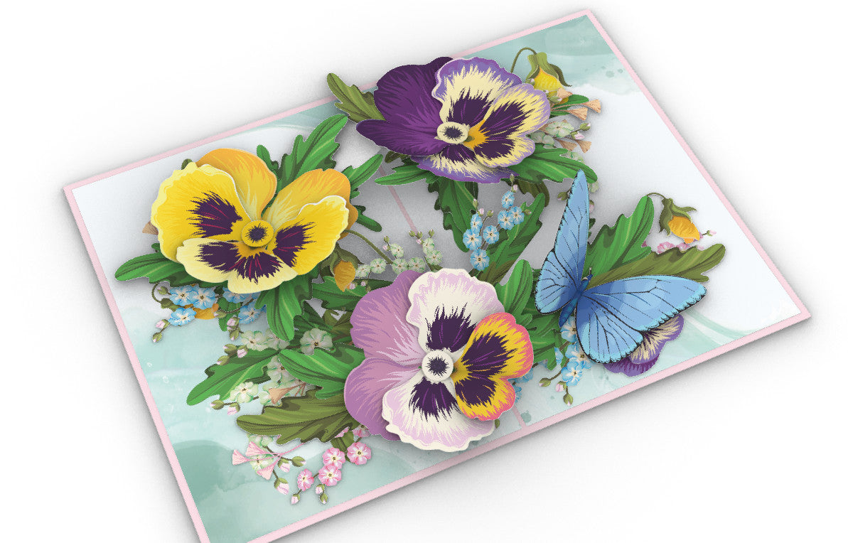 Pansies Pop-Up Card