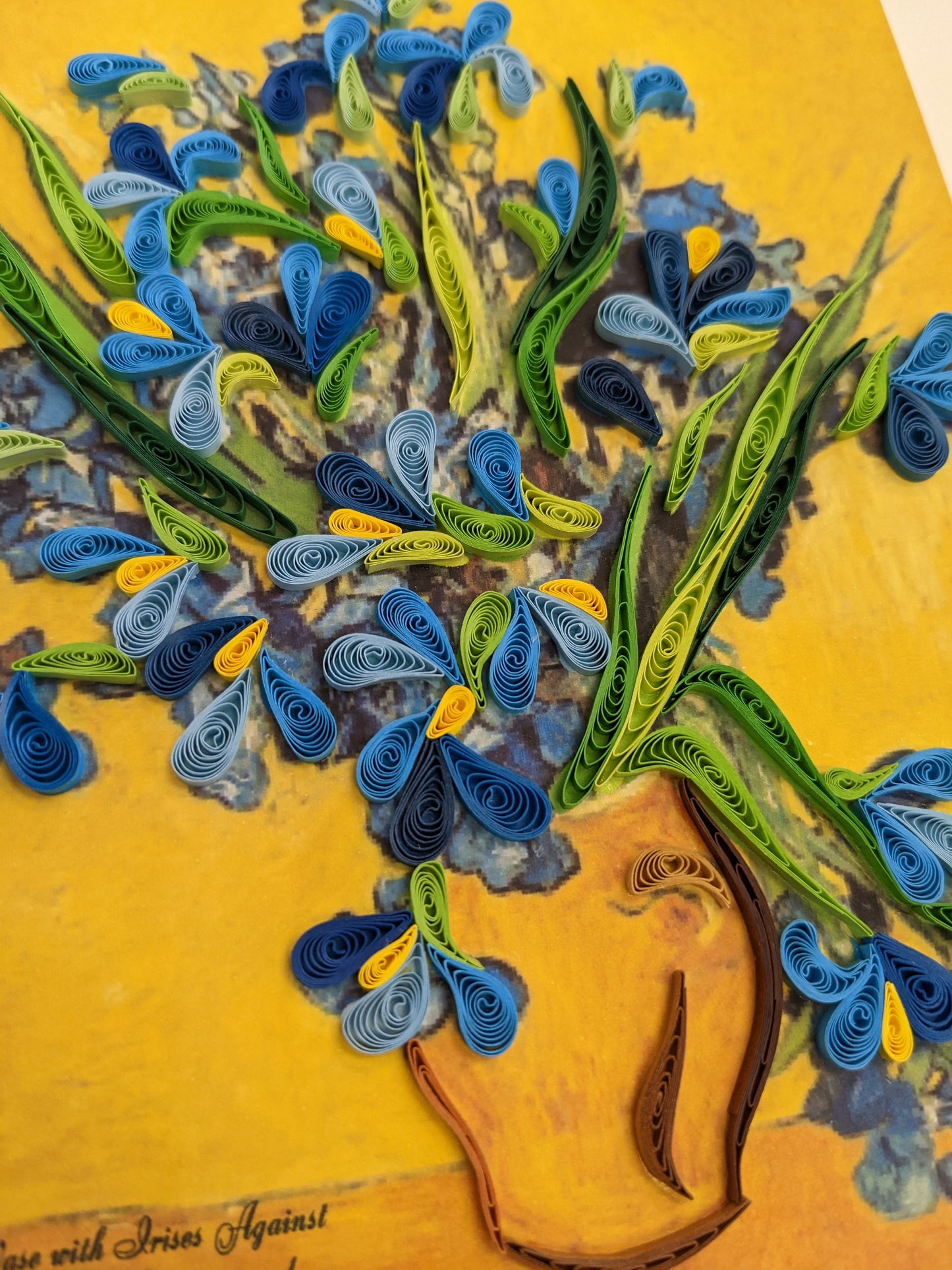 Irises- Vincent Van Gogh - Large Quilling Card