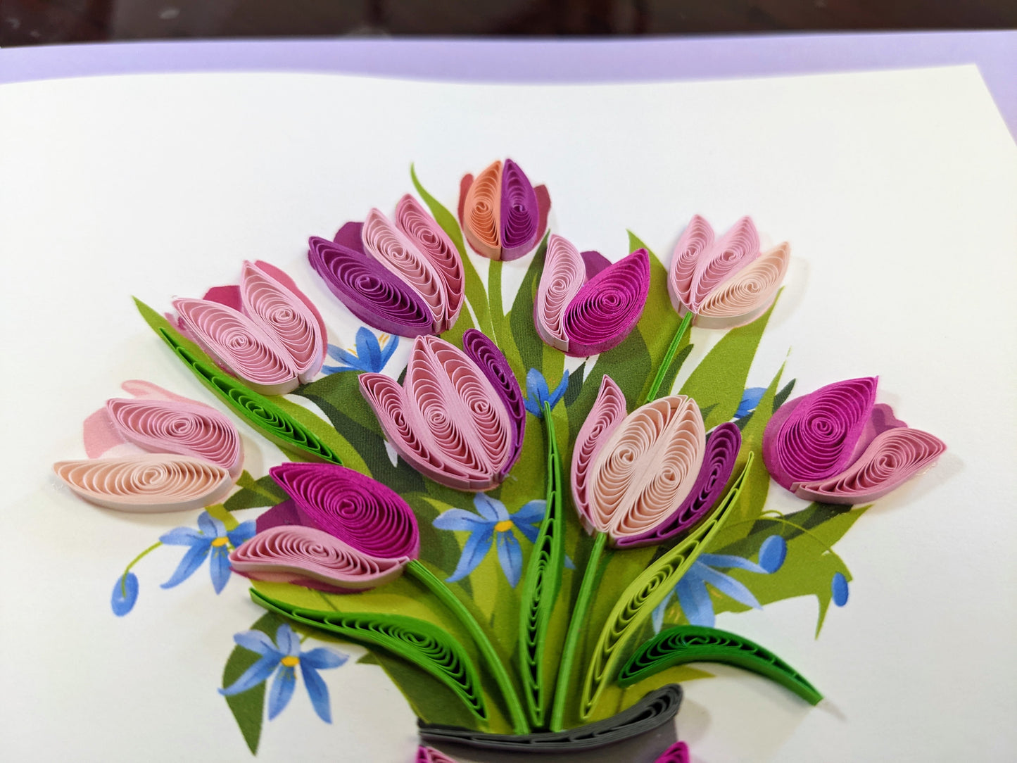 Tulip Arrangement Quilled Card