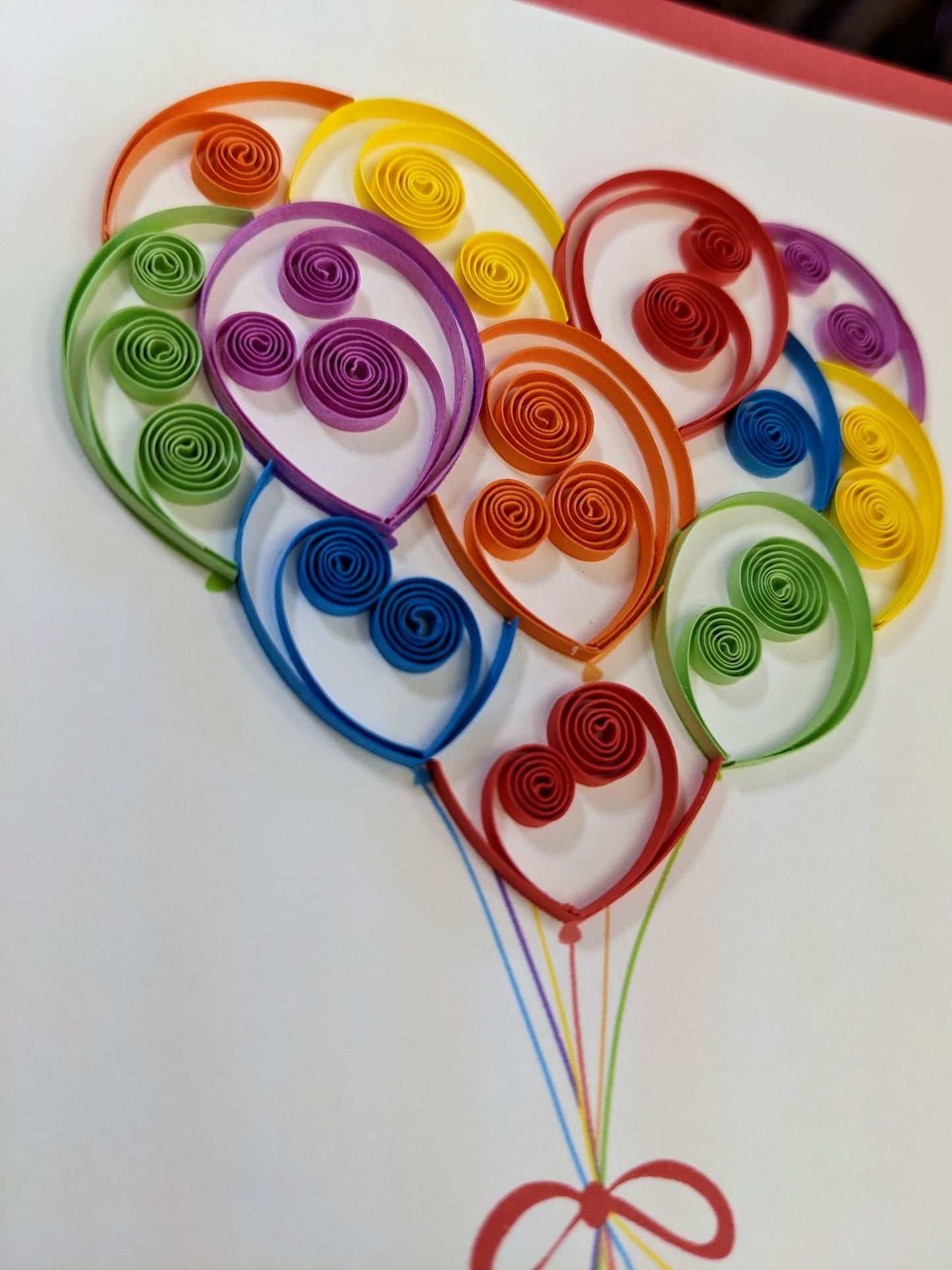Colorful Balloons Quilling Card