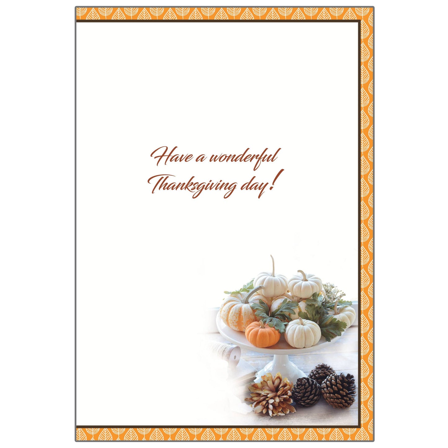 Pinecones with Gourds Thanksgiving Card