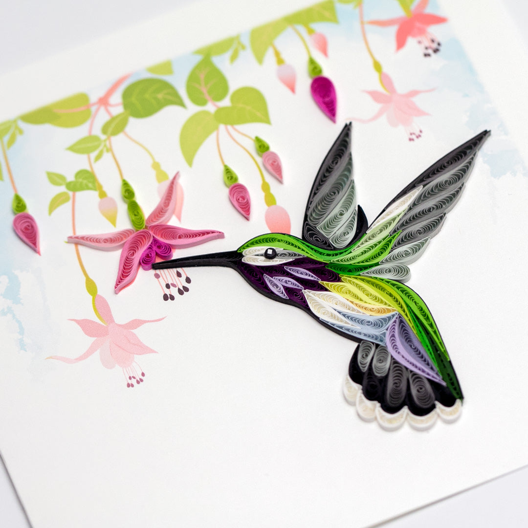 Hummingbird Quilling Card