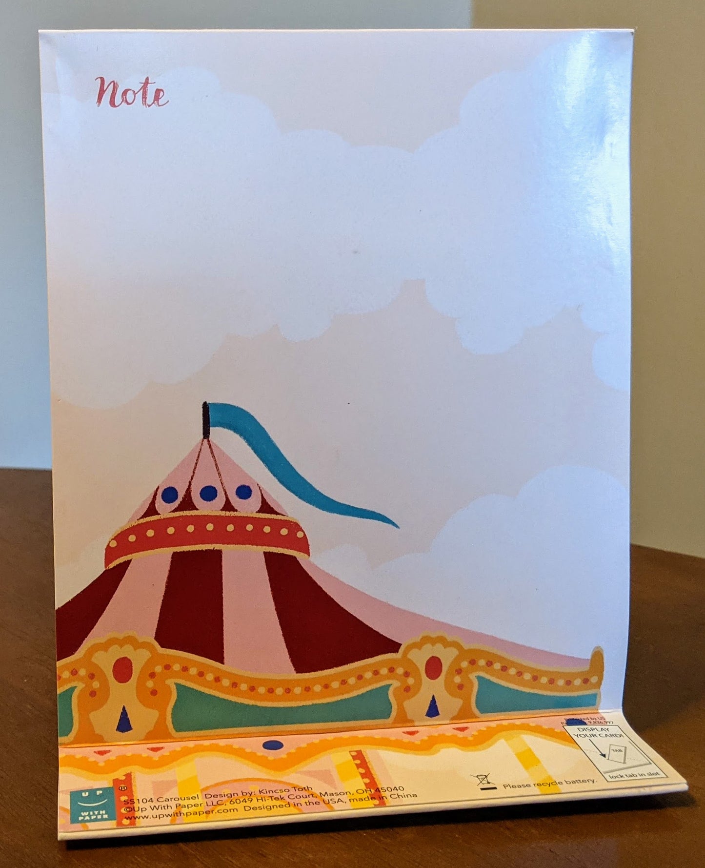Musical Pop-Up Card - Happy Birthday Carousel