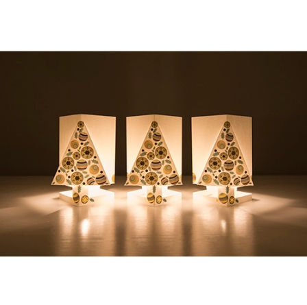Card + Candle Holder - Christmas Tree Green Pop-Up Lantern