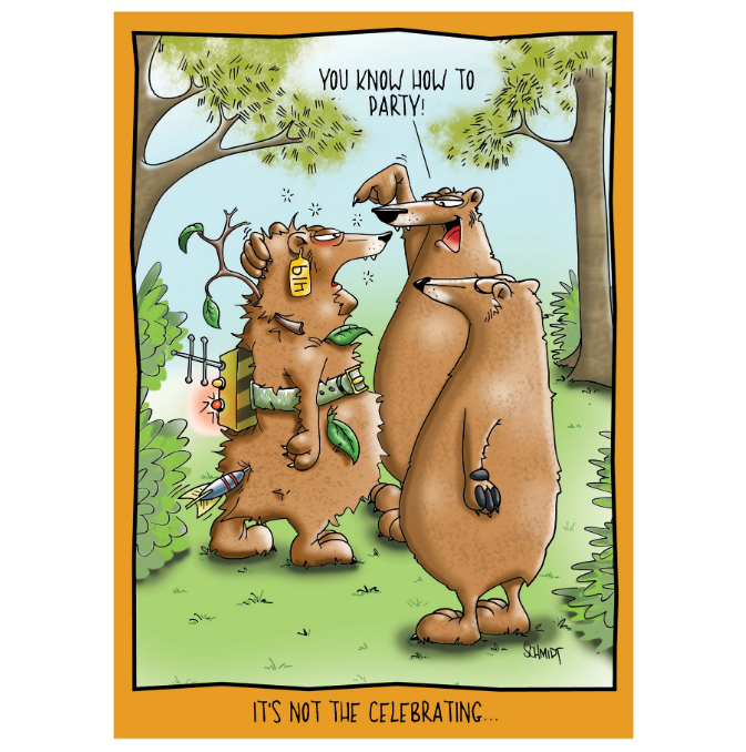 Tagged Bear - Funny Birthday Card