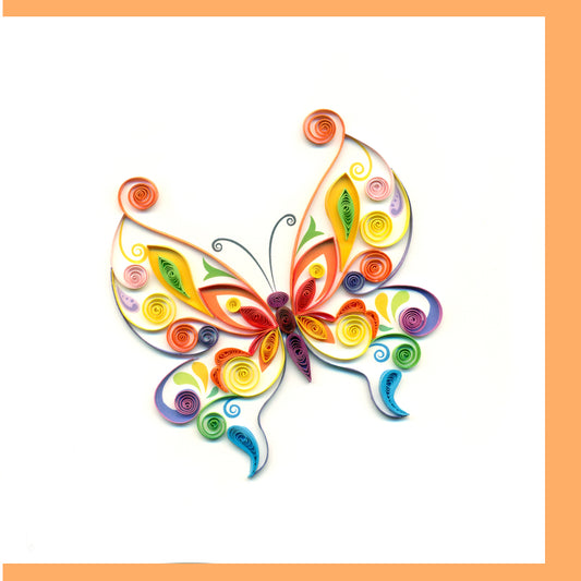 Rainbow Butterfly Quilling Card
