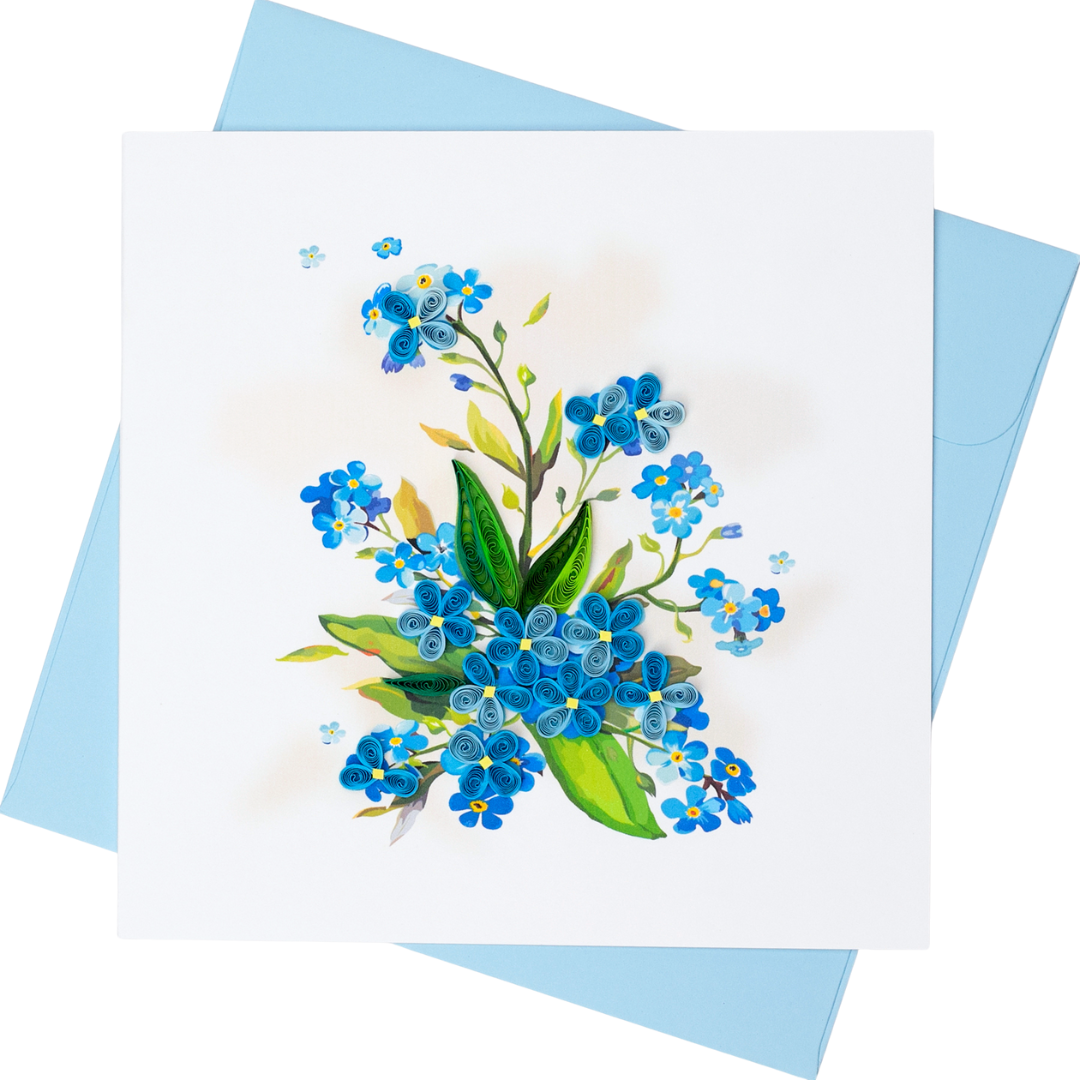 Forget-me-not Flowers Quilling Card