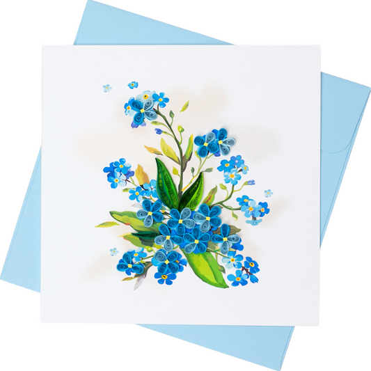 Forget-me-not Flowers Quilled Card