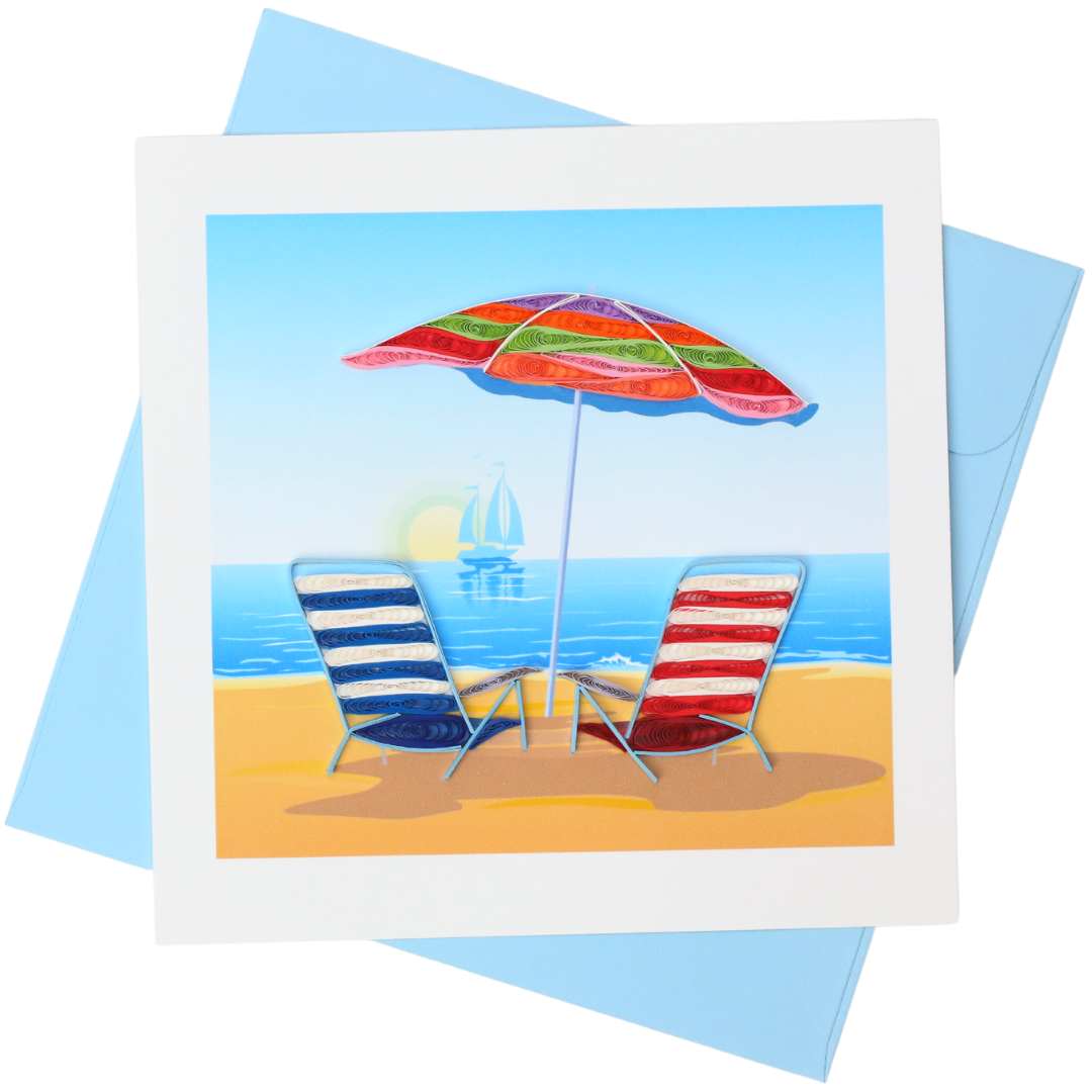 Beach Chairs Quilling Card