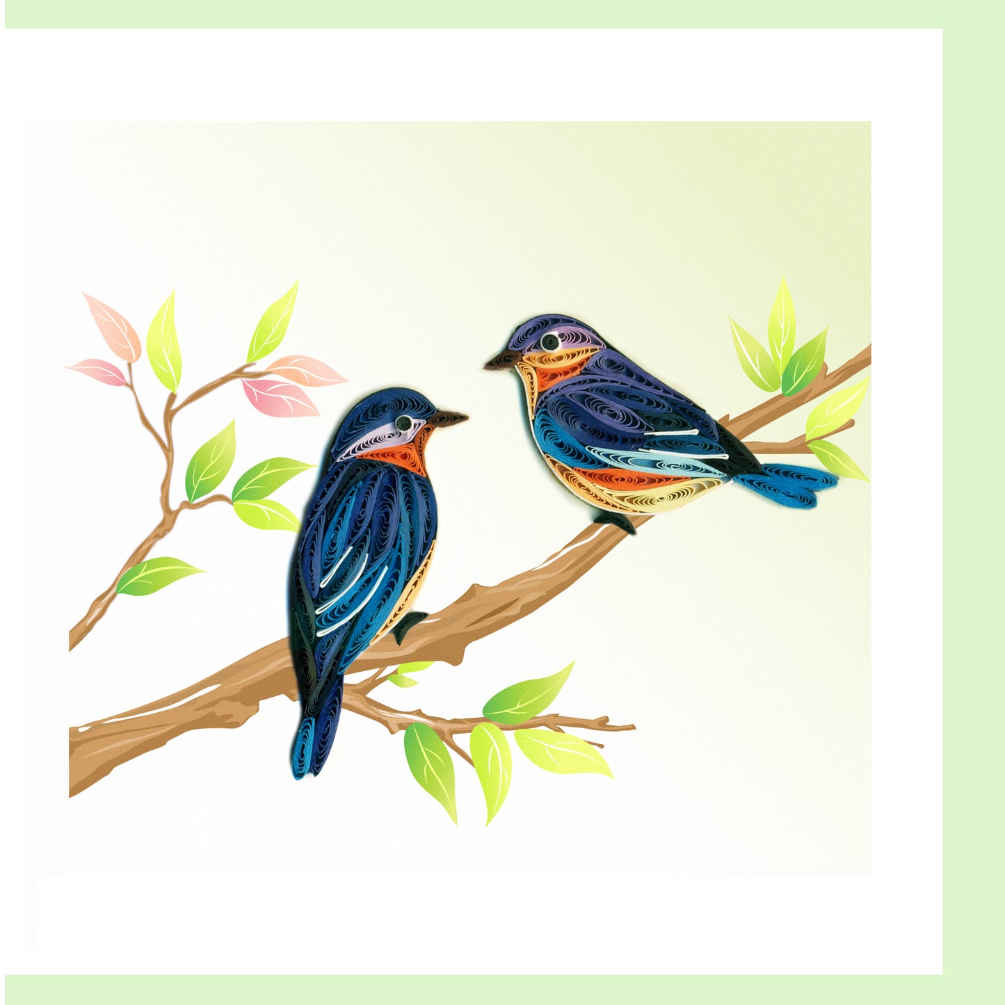 Bluebirds Quilling Card