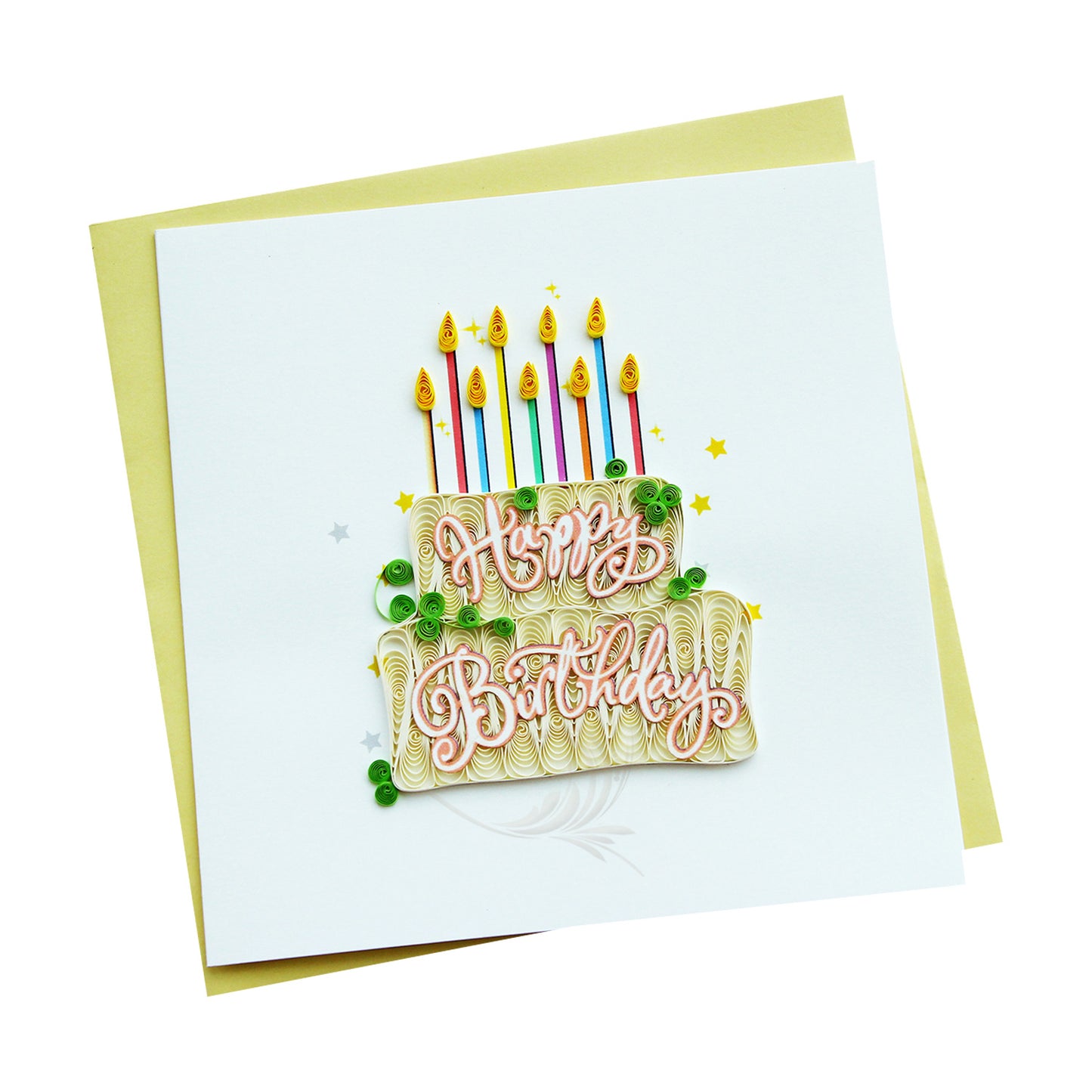 Happy Birthday Cake Quilling Card