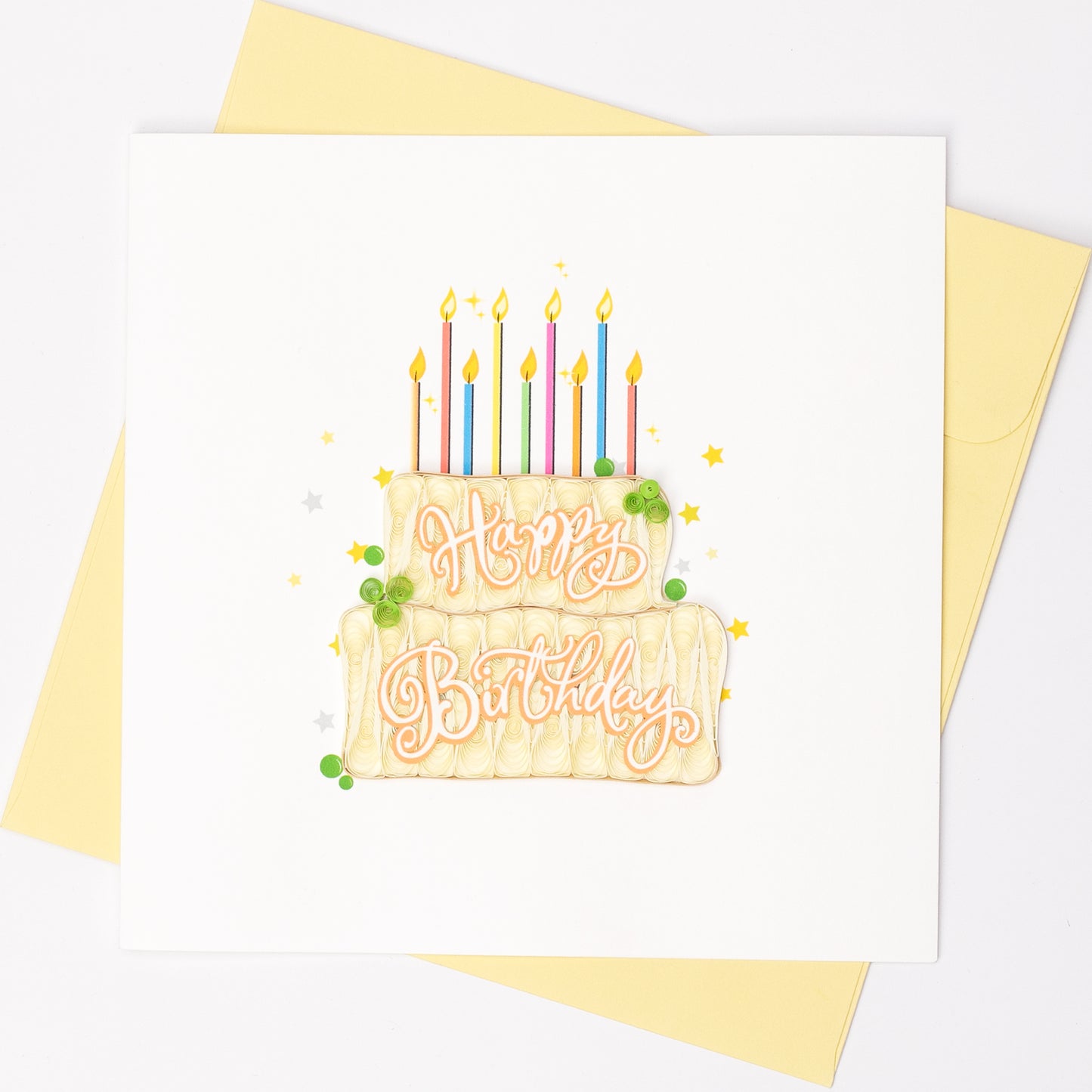 Happy Birthday Cake Quilling Card