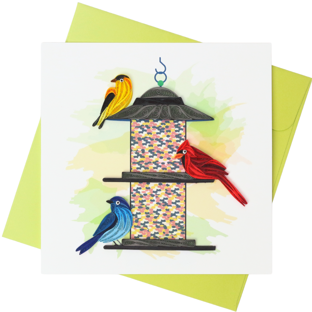 Bird Feeder Quilling Card