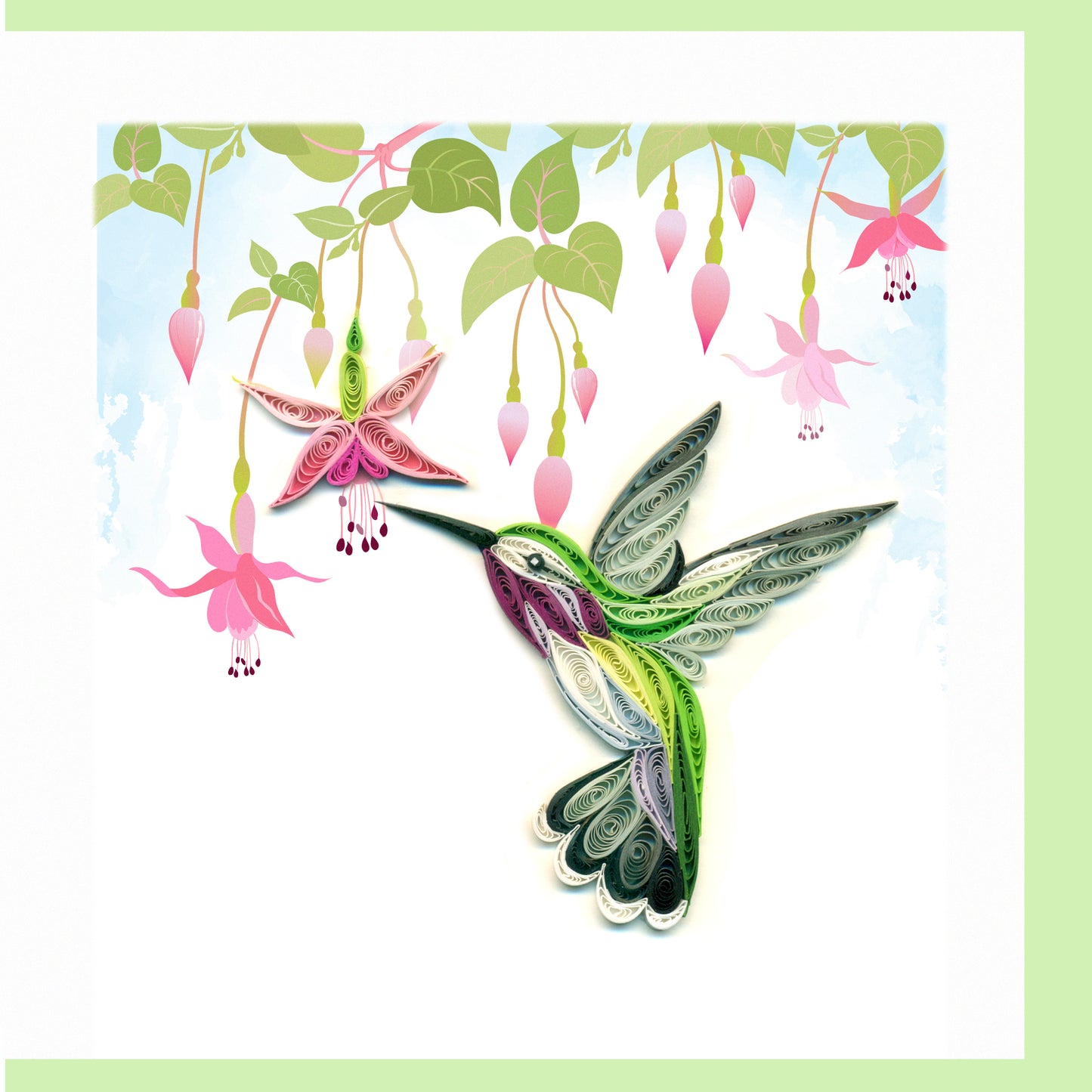 Hummingbird Quilling Card