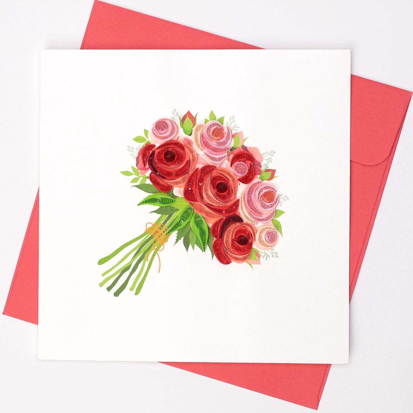 Rose Bouquet Quilled Card
