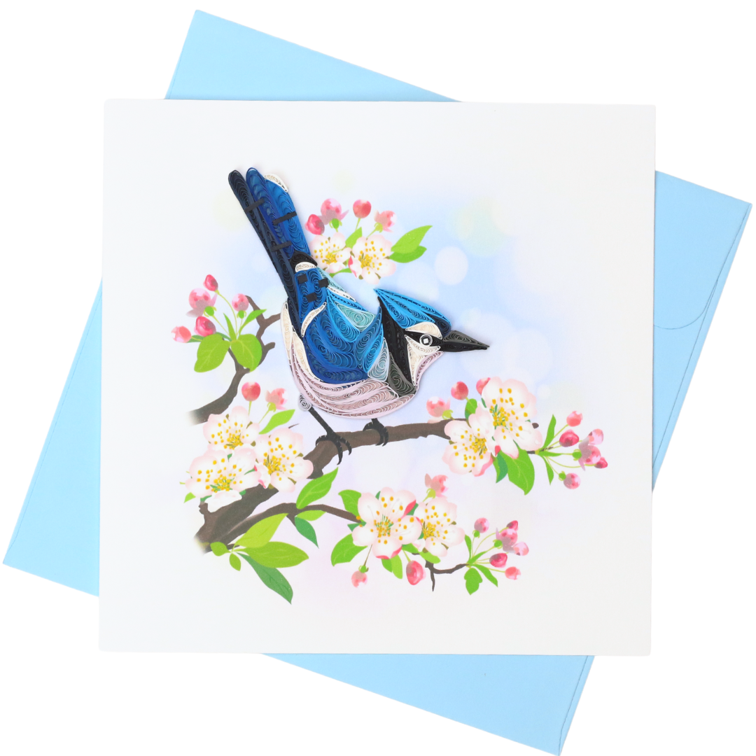 Blue Jay Quilling Card
