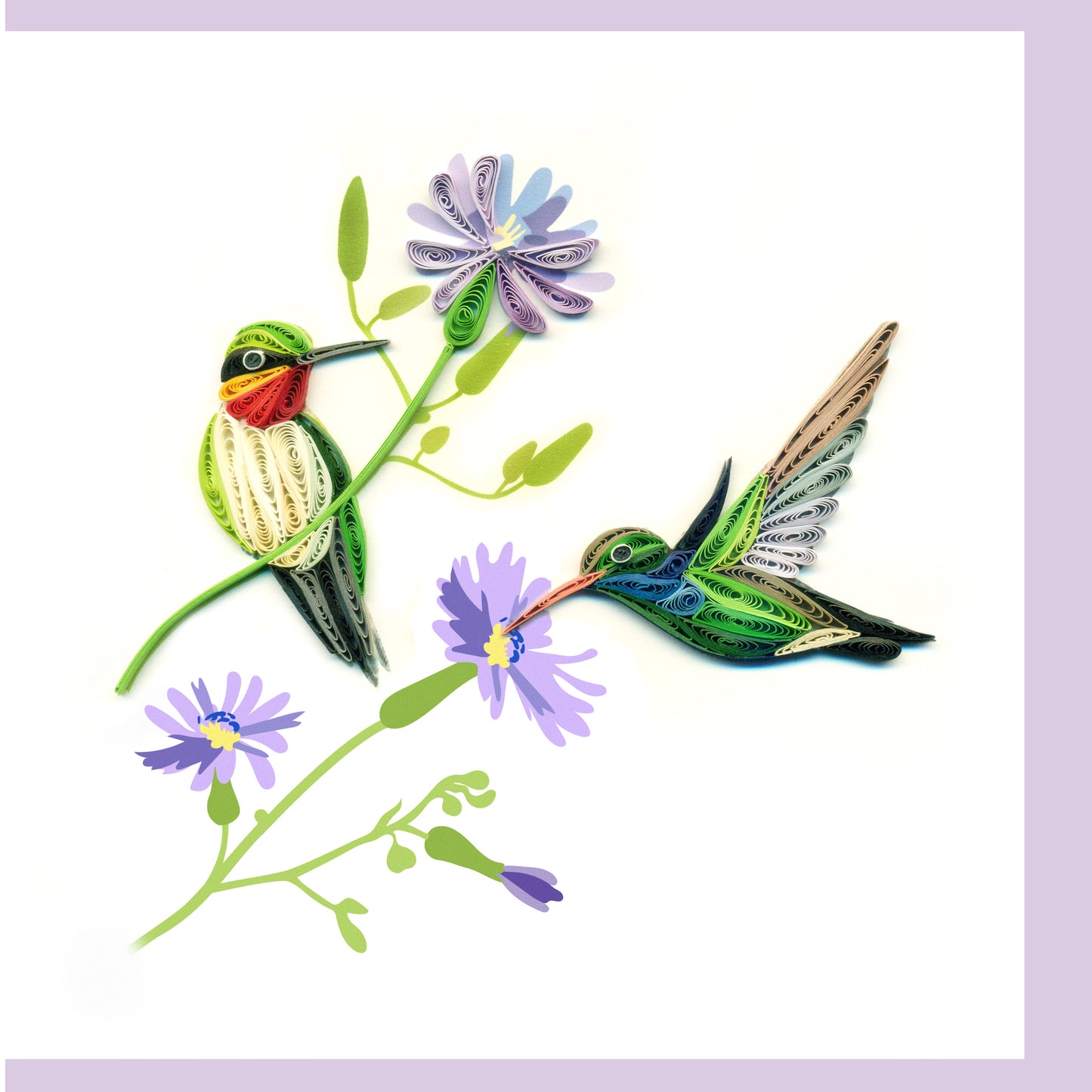 Hummingbirds Quilling Card