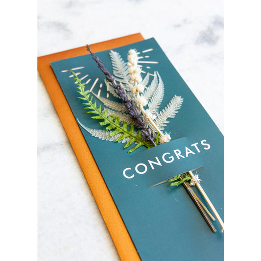 Dried Floral - Congrats! Card
